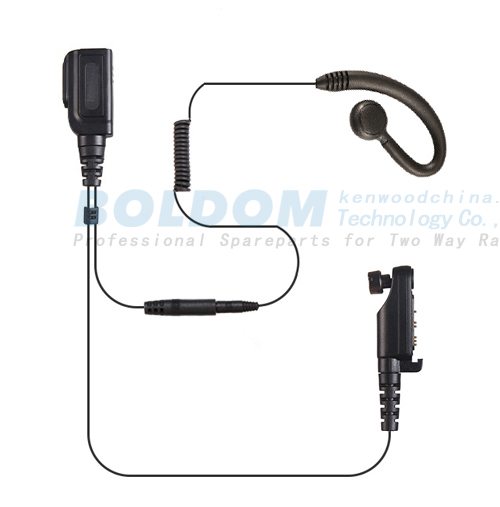 700912 earhook earphone for kenwood motorola vertex two way radios