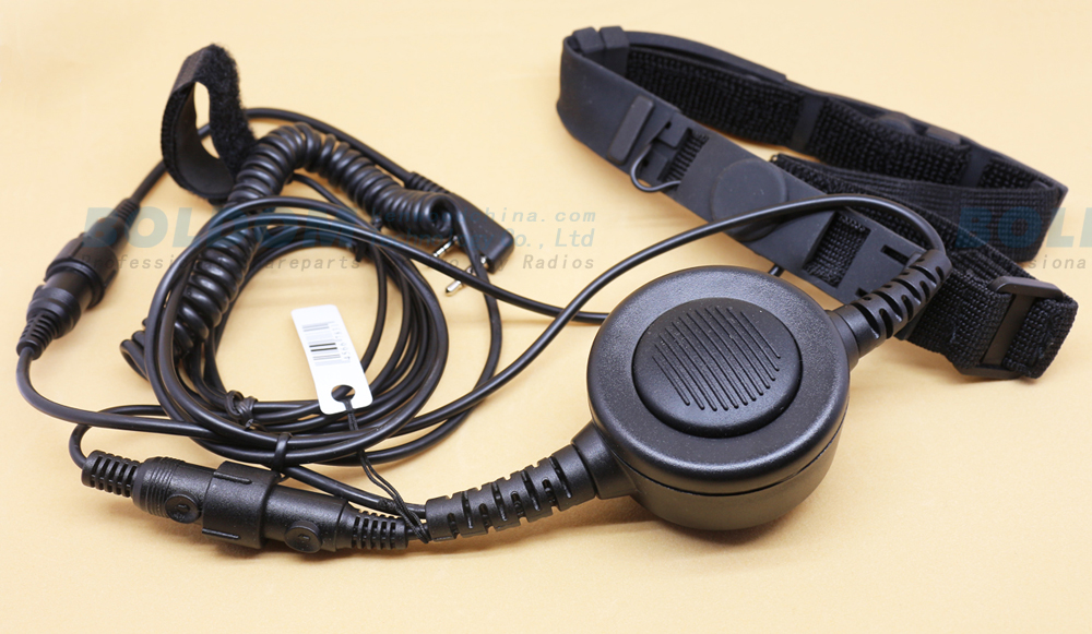 TH08R2BLT  neck belt throat vibration mic headset for two way radios with big PTT