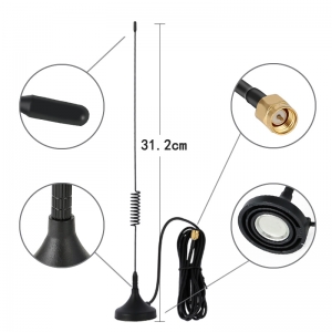 Mini Magnetic Base RG174 Cable SMA Connector 900/1800MHz High Gain Radio Military GSM Antenna