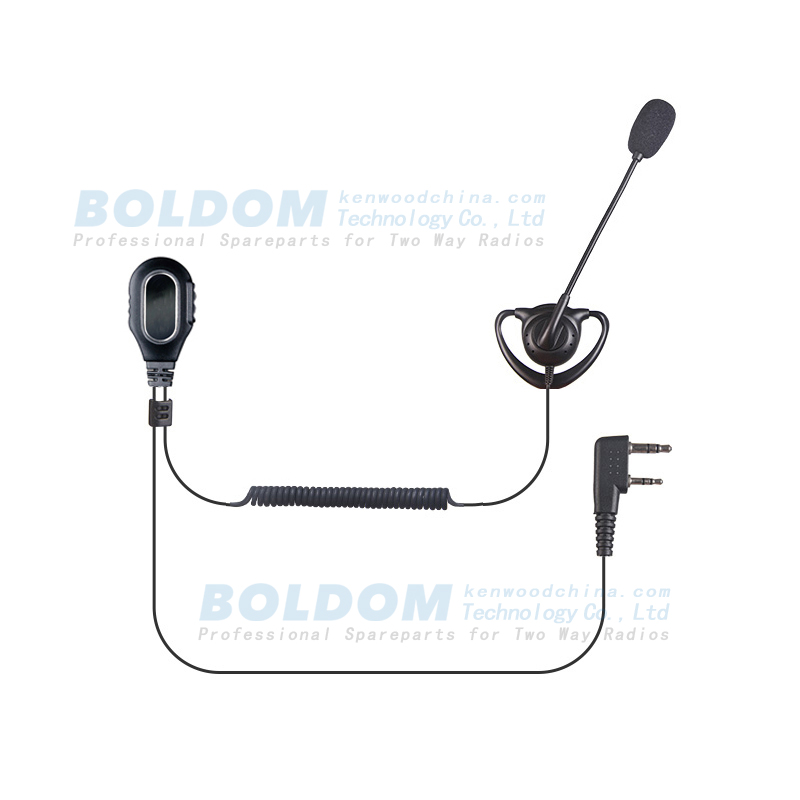 600DM boom stick earpiece for Motorola kenwood vertex two way radios