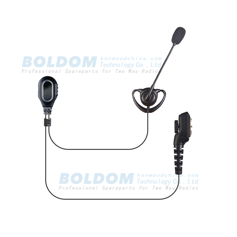 600DM boom stick earpiece for Motorola kenwood vertex two way radios