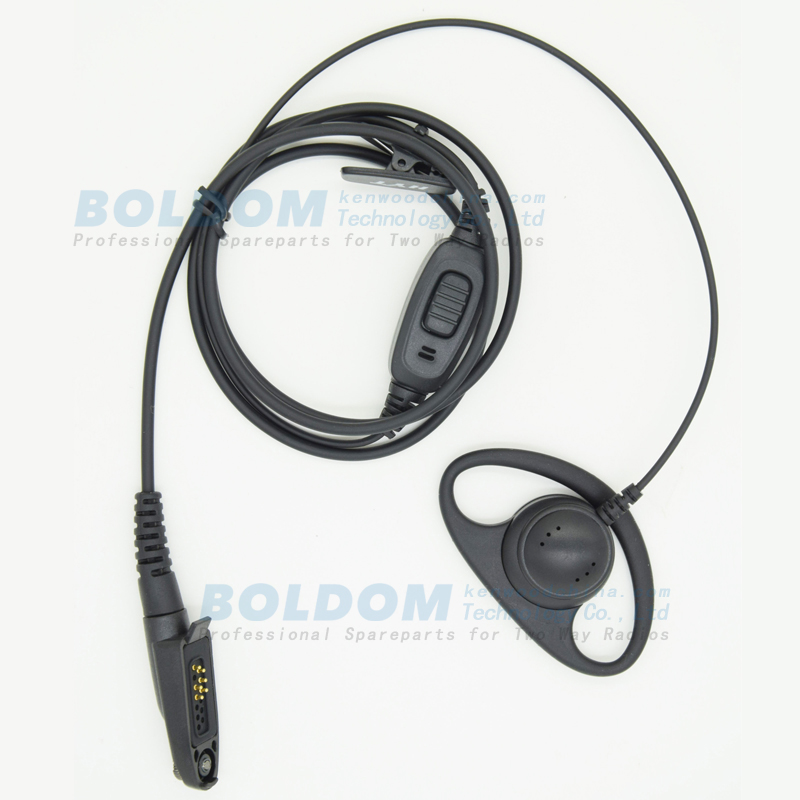 414D D shape earpiece for Motorola kenwood vertex two way radios