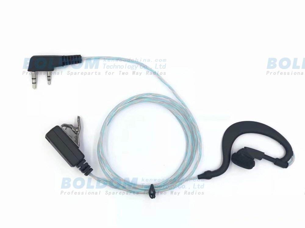 color cable earhook earpiece for Motorola kenwood vertex two way radios