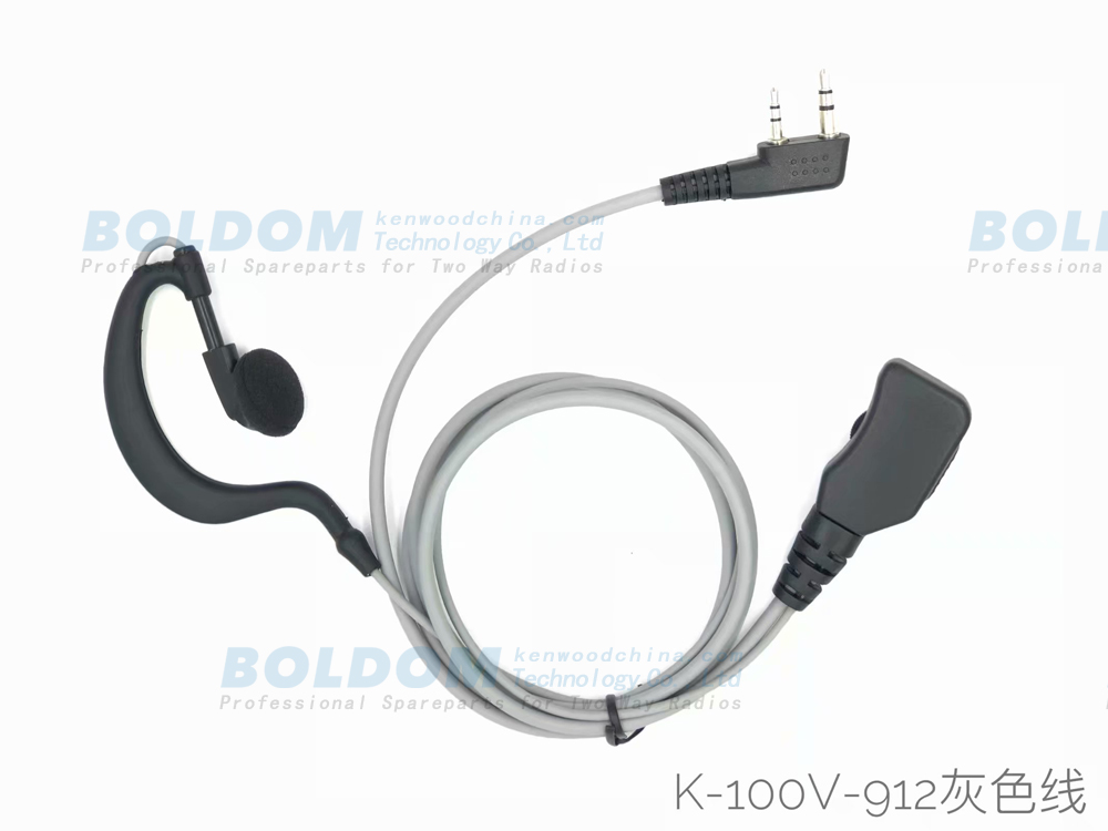 color cable earhook earpiece for Motorola kenwood vertex two way radios