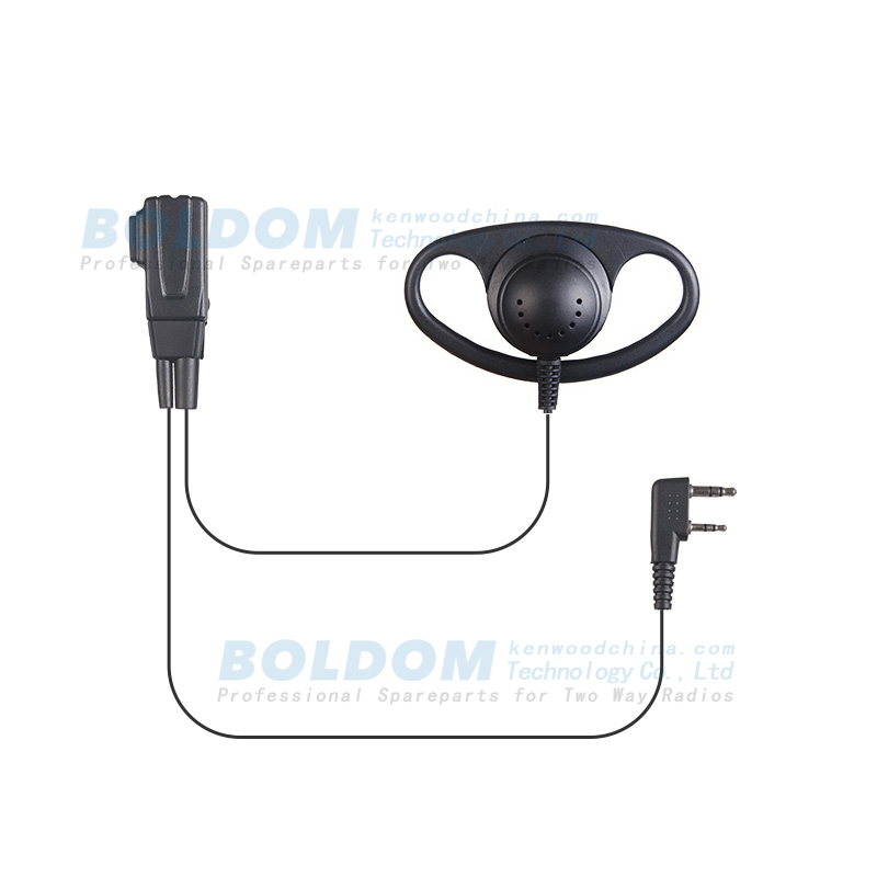 358D D shape hook earpiece for Motorola kenwood vertex two way radios