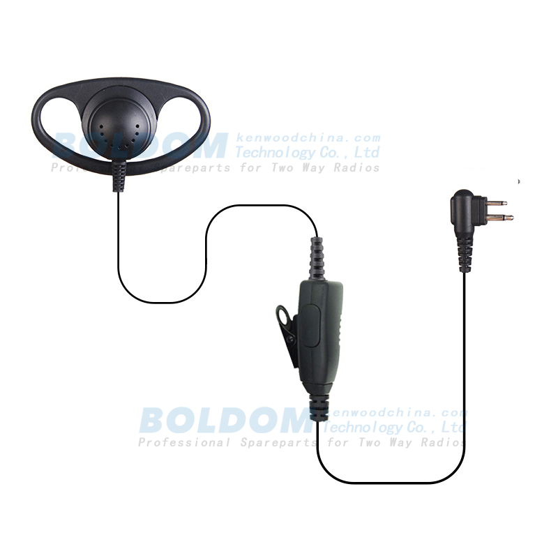 316D  D shape hook earpiece for Motorola kenwood vertex two way radios