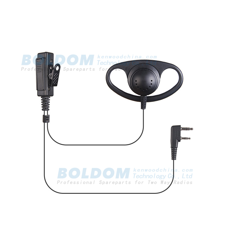 200D  D shape long PTT earpiece for Motorola kenwood vertex two way radios