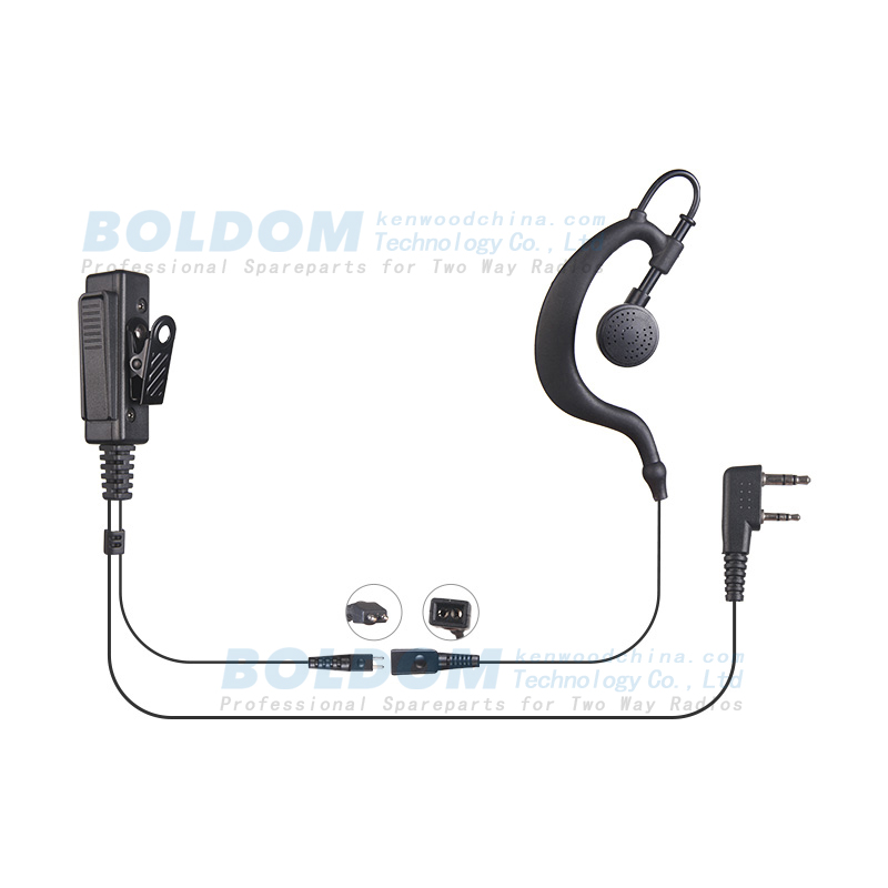 D200912  detachable earpiece for kenwood motorola two way radios