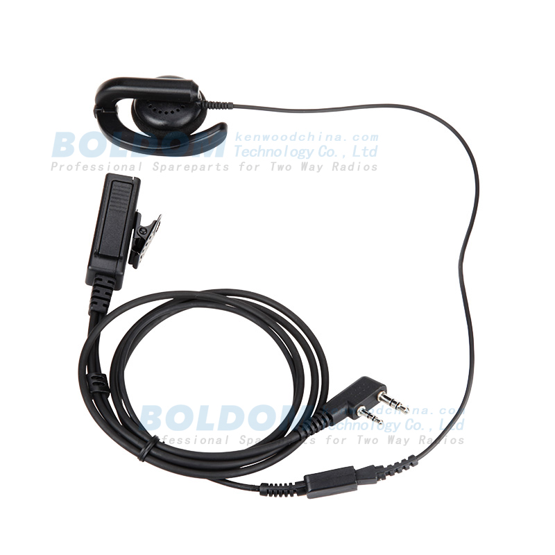 D200908 detachable earpiece G shape for kenwood motorola two way radios