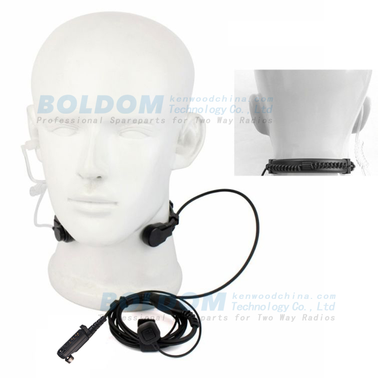TH02P1  throat vibration headset with finger PTT for kenwood motorola vertex radios