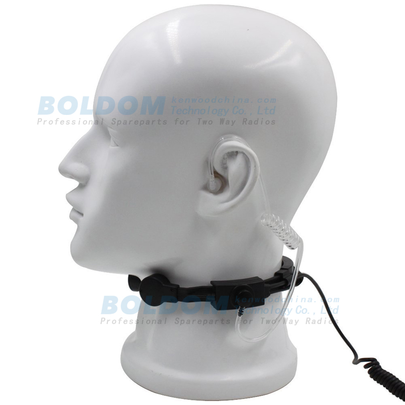 TH04SR1 tatical heavy duty  throat mic headset headphone for two way radios with big round PTT