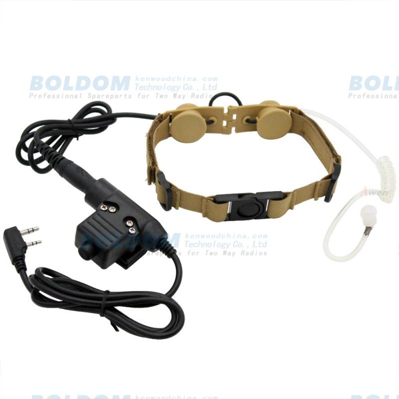 TH07BLTCA camouflage neck belt throat vibration mic headset for two way radios