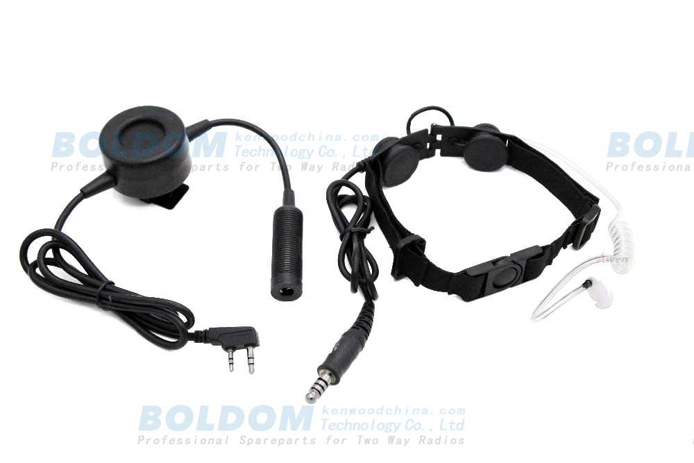 TH07R05  neck belt throat vibration mic headset for two way radios with big PTT