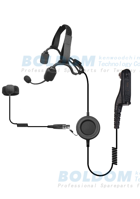 EB2000 VHT2000 wrap-around bone conduction vibration headset kits with noise-canceling skull mic