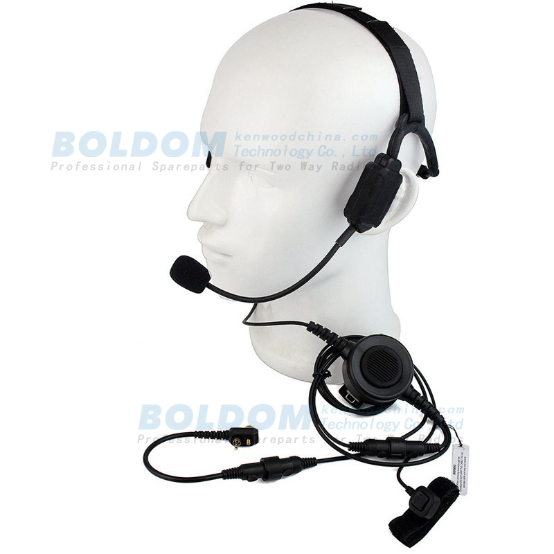 EB500 wrap-around facial bone conduction headset tatical with boom stick for heavy duty use of firefighter military policeman