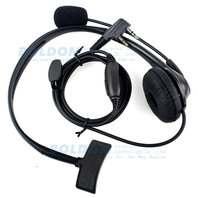 HW07314V two way radio headset with PTT one ear one side headset for kenwood motorola baofeng radios