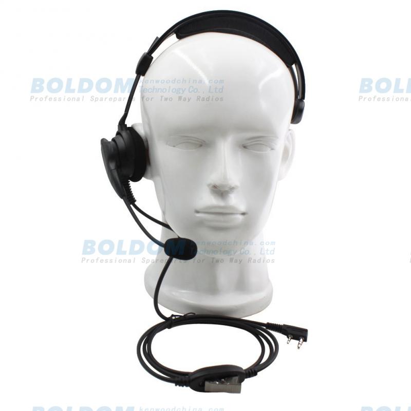 HW08320 one side headset one ear headphone with stick microphone for two way radios