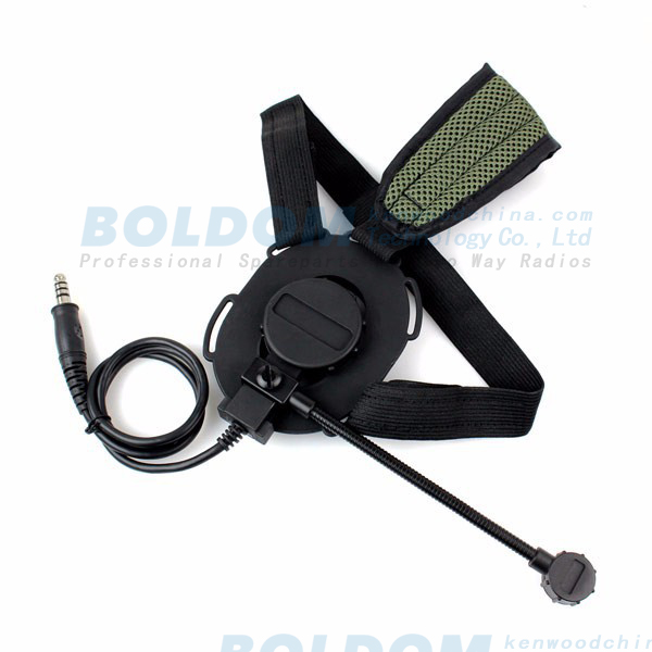 HWB03 grey black color headband tatical headset with stick microphoneand tatical PTT for two way radios