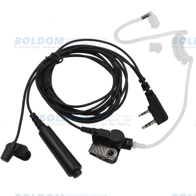 P2980 3 wire Surveillance kit for two way radios kenwood motorola vertex with transparent tube acoustic tube