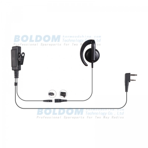 D200908 detachable earpiece G shape for kenwood motorola two way radios