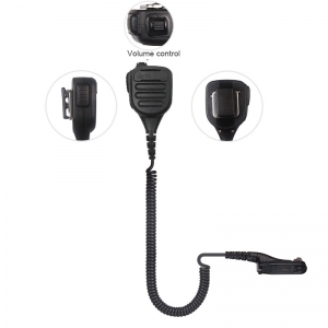 NNTN8382 Waterproof IMPRES remote speaker mic with Industrial Noise Cancelling and volume control.